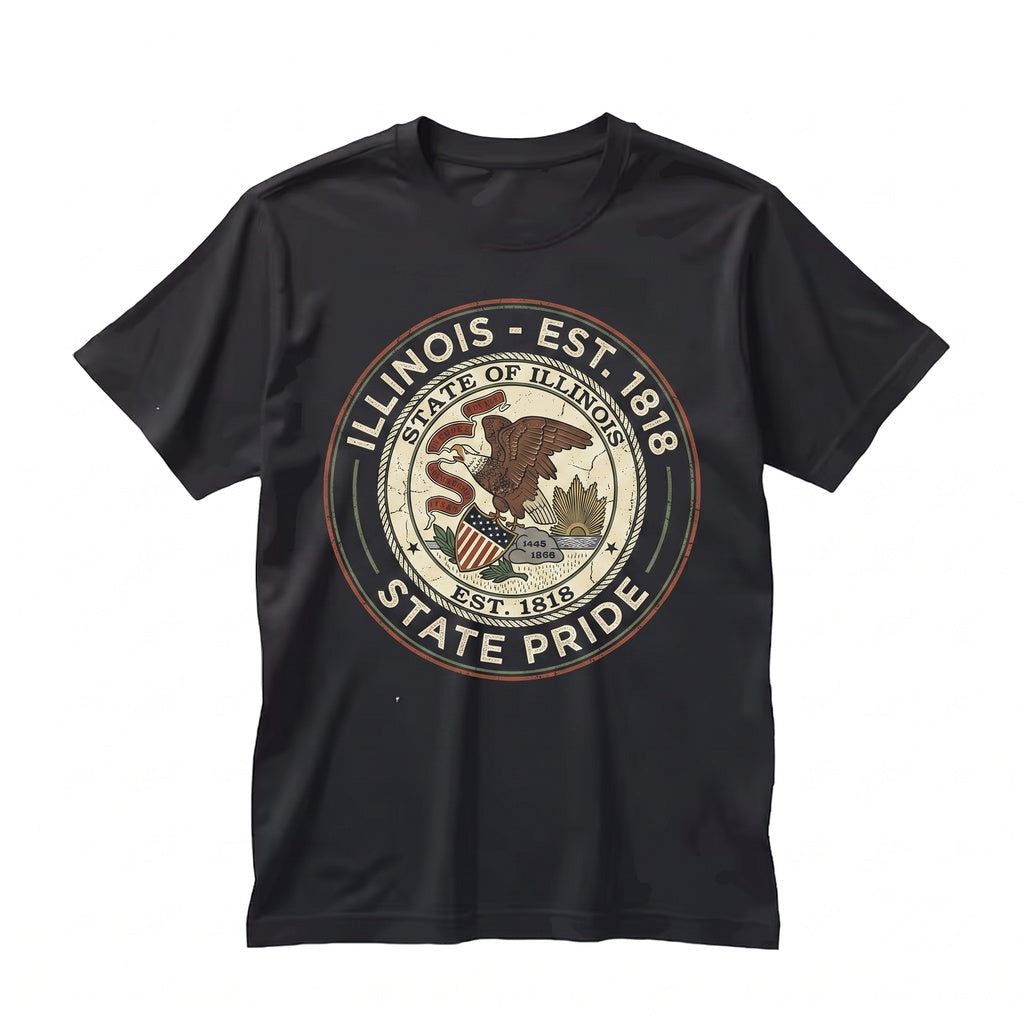 Illinois Football Game Day Vintage College Sports Apparel Unisex TShirt