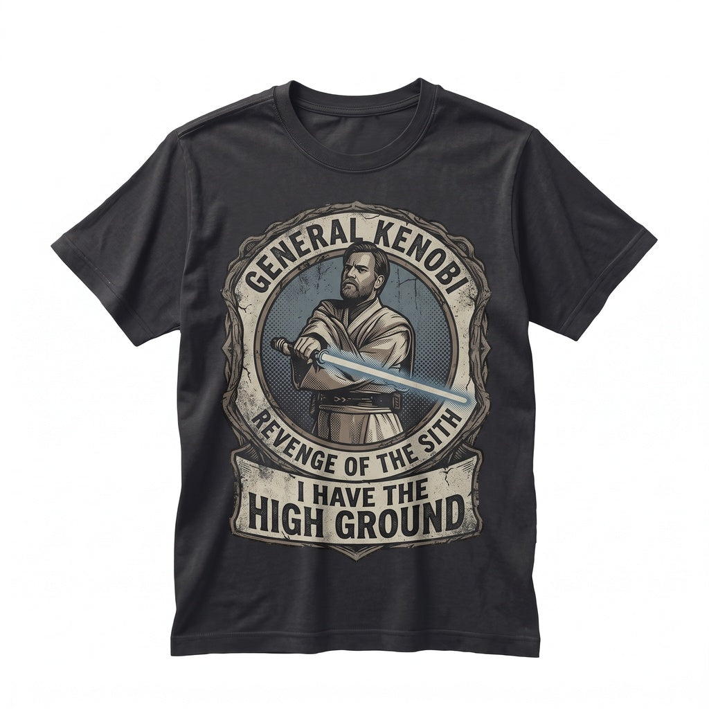 Vintage Obi Wan Kenobi Revenge of the Sith Retro Jedi Master May 4th Galaxy Edge Graphic Unisex TShirt