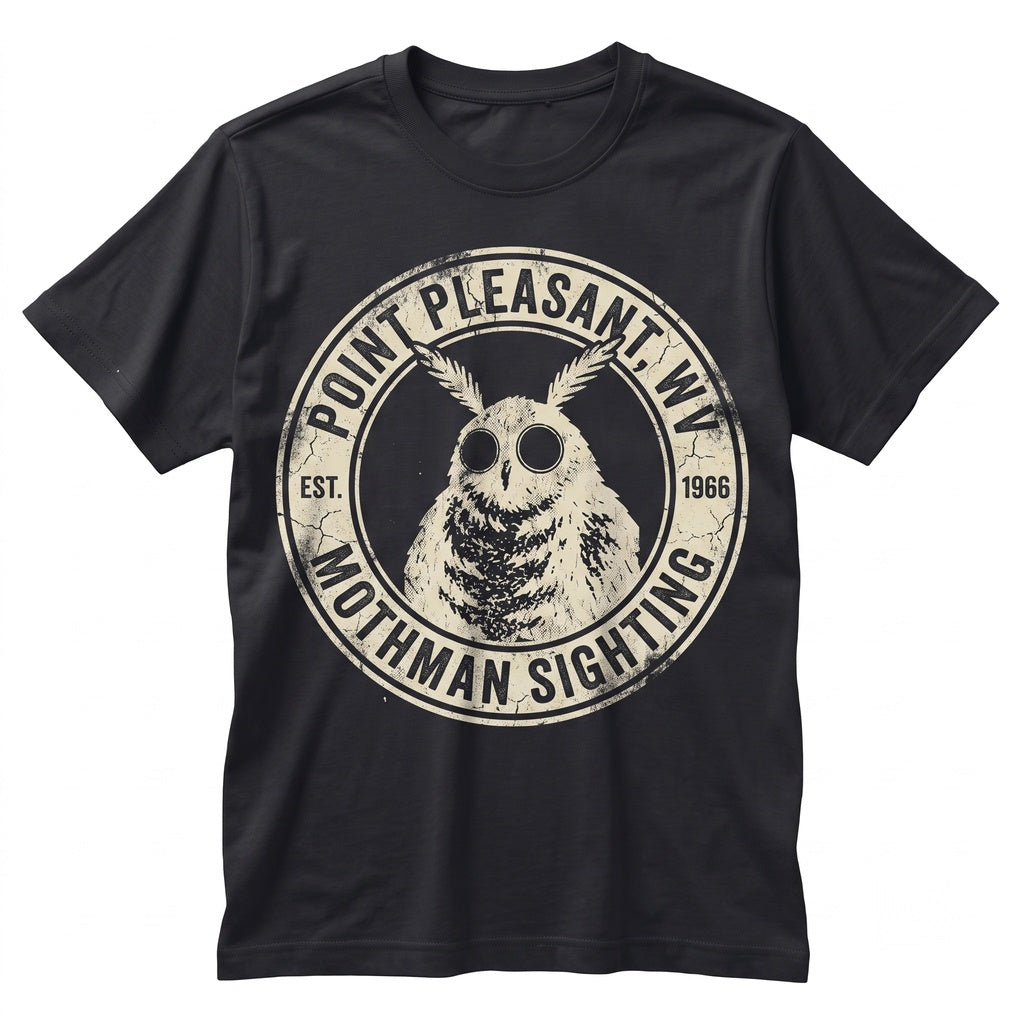 Mothman Cute Cryptid Gift Fantasy Book Lover Retro Cryptozoology Horror Mystical Weirdcore Paranormal Graphic Apparel Unisex