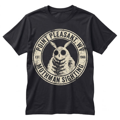 Mothman Cute Cryptid Gift Fantasy Book Lover Retro Cryptozoology Horror Mystical Weirdcore Paranormal Graphic Apparel Unisex