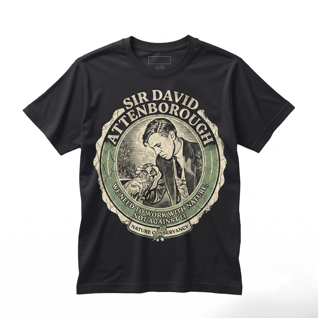 David Attenborough Tribute Retro 90s Vintage Graphic Nature Host Wildlife Icon Unisex TShirt