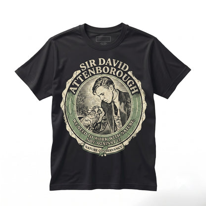 David Attenborough Tribute Retro 90s Vintage Graphic Nature Host Wildlife Icon Unisex TShirt