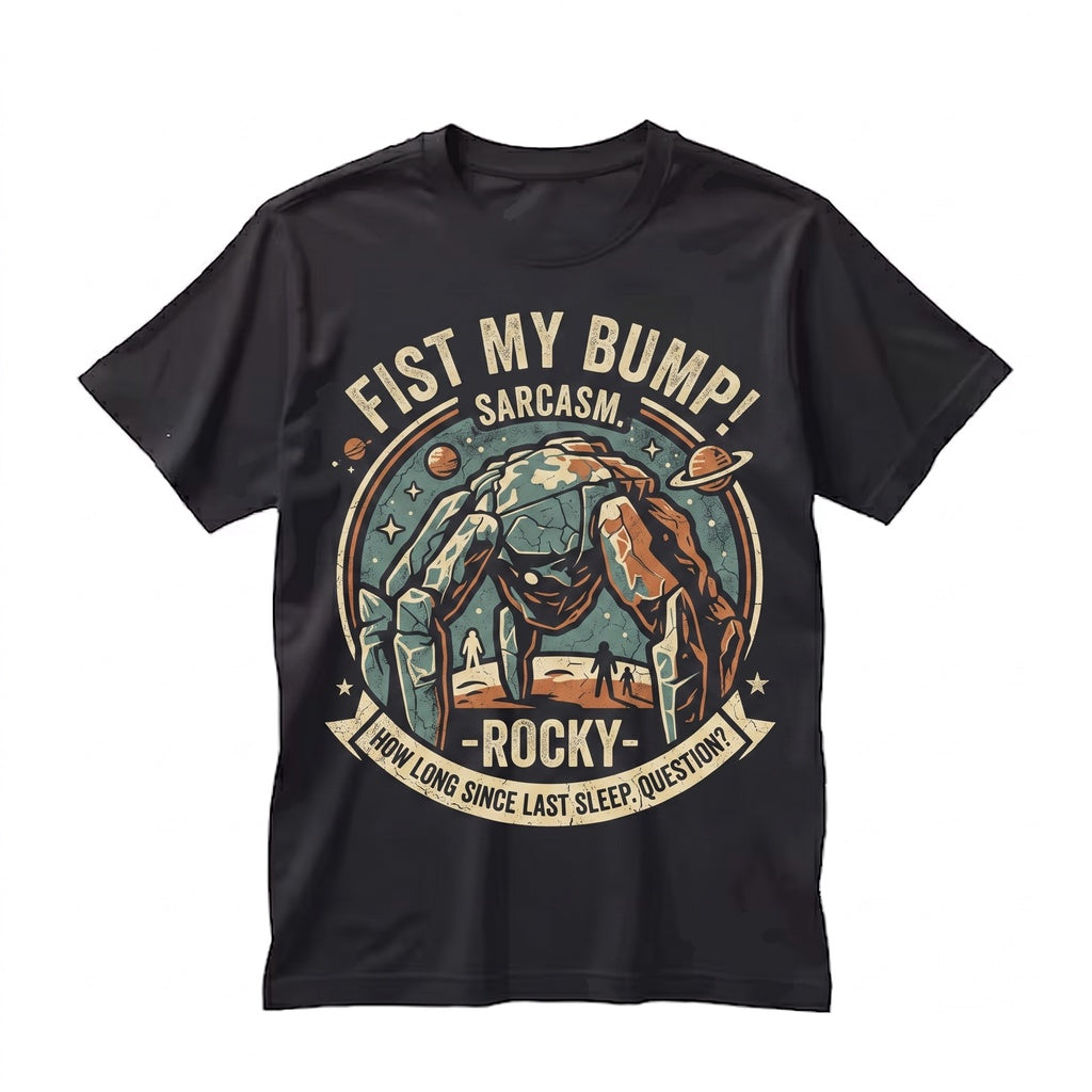 Rocky Alien Fist My Bump Funny Sci-Fi Outer Space Novel Quote Graphic Fan Gift Unisex TShirt
