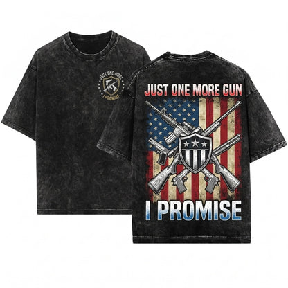 Funny American Flag Patriotic USA Gun Lover Owner Gift Dad Husband Uncle Unisex Wash T-Shirt