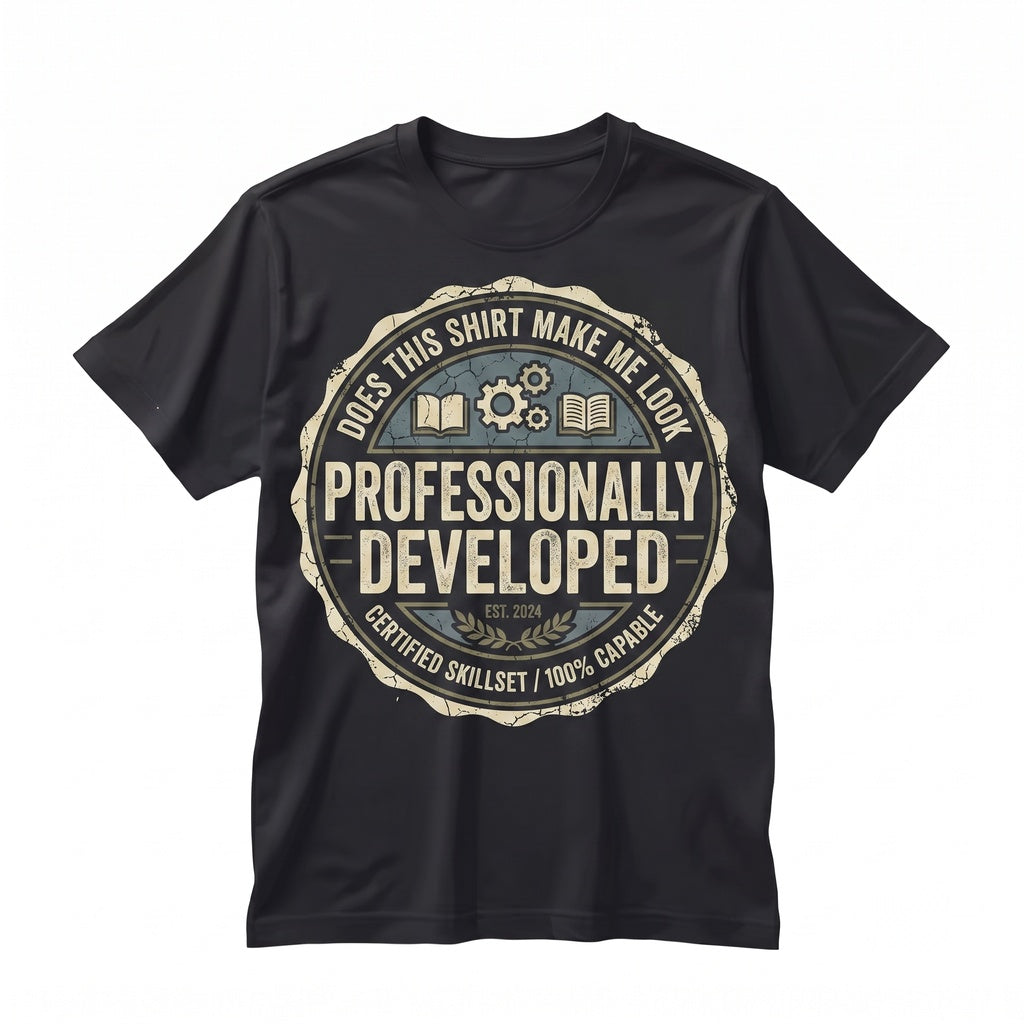 Does This Make Me Look Professionally Developed Funny Office Coworker Gift Corporate Humor Work Top Unisex TShirt