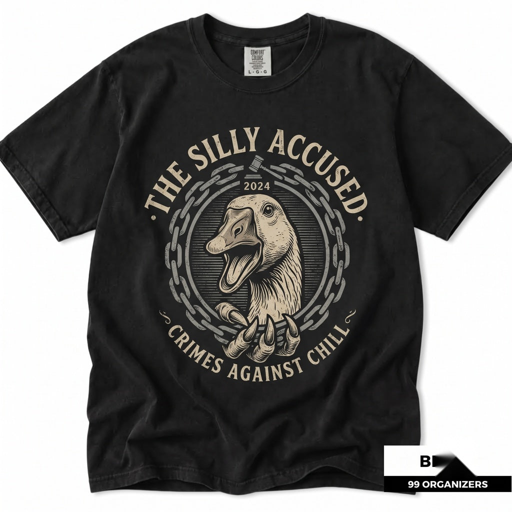 Silly Goose Got Too Graphic Funny Meme Weird Animal Humor Novelty Cotton Vintage Apparel Unisex TShirt