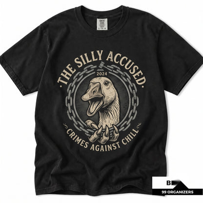 Silly Goose Got Too Graphic Funny Meme Weird Animal Humor Novelty Cotton Vintage Apparel Unisex TShirt