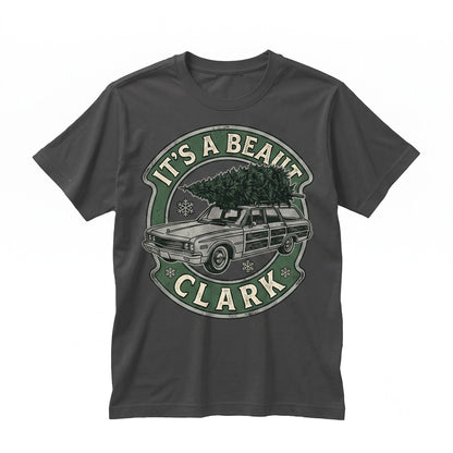 Its A Beaut Clark Christmas Retro Station Wagon Tree Graphic Unisex TShirt
