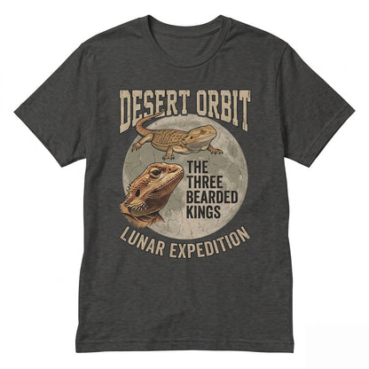 Three Bearded Dragon Funny Lizard Moon Gift Cool Reptile Graphic Animal Lovers Unisex TShirt