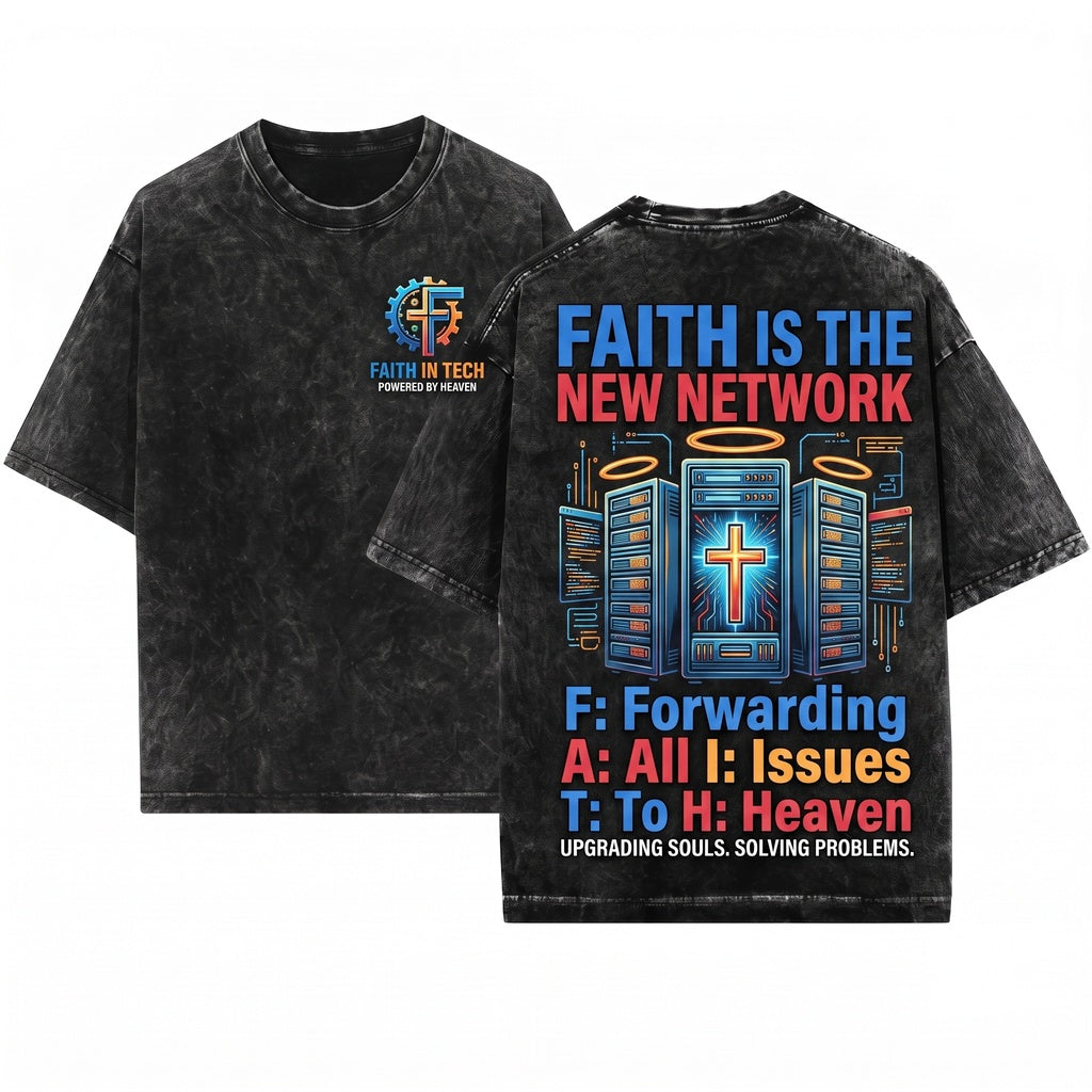 Faith Forwarding All Issues To Heaven Christian Jesus Prayer Scripture Inspirational Believer Graphic Gift Unisex Wash T-Shirt
