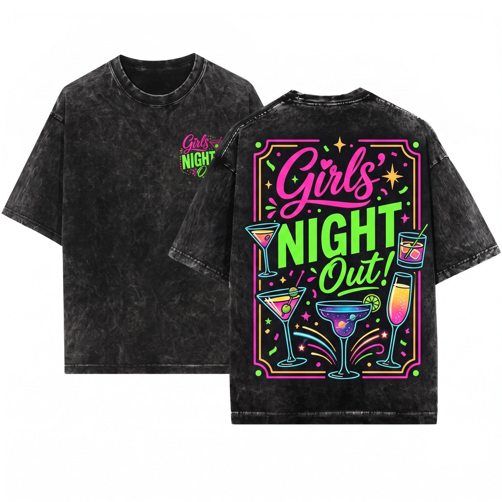 Girls Night Out Funny Best Price Party Tee Unisex Wash T-Shirt