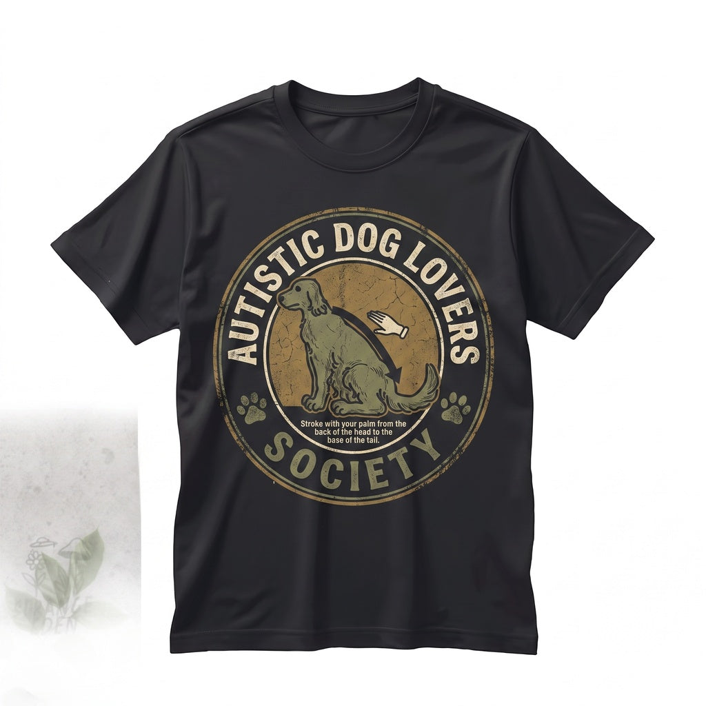 Autistic Dog Lovers Society Autism Awareness Vintage 90s Graphic Unisex TShirt