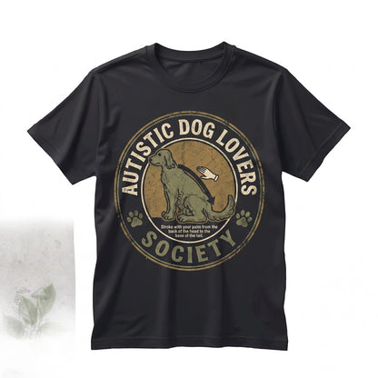 Autistic Dog Lovers Society Autism Awareness Vintage 90s Graphic Unisex TShirt