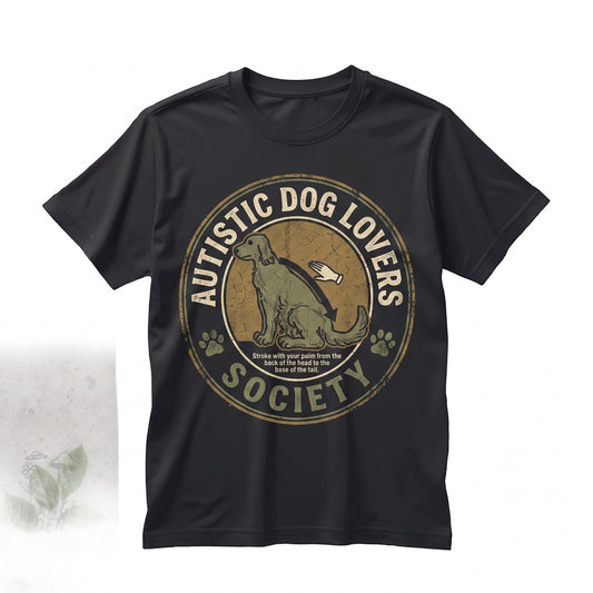 Autistic Dog Lovers Society Autism Awareness Vintage 90s Graphic Unisex TShirt