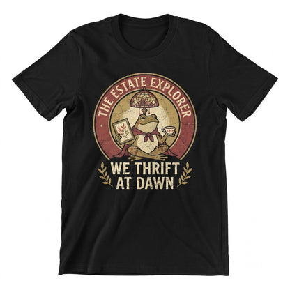 We Thrift At Dawn Frog Collector Meme Vintage Apparel Unisex TShirt