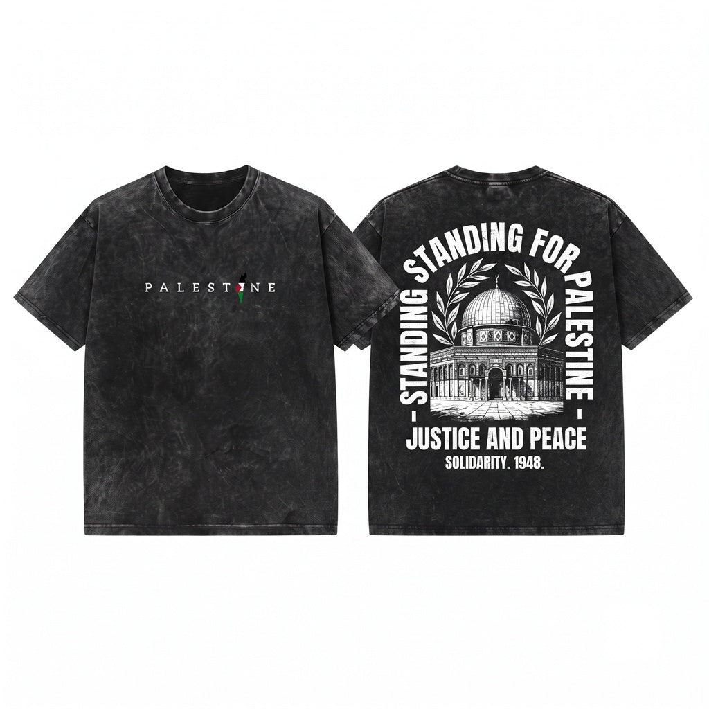 Palestine Sweatshirt Free Sweater Flag Crewneck Stand With Gaza College Gift Unisex Wash T-Shirt