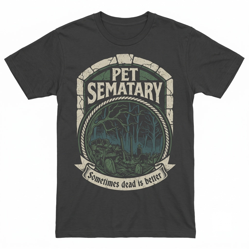 Vintage Undead Cat Horror Graphic Retro Spooky Thriller Top Unisex TShirt