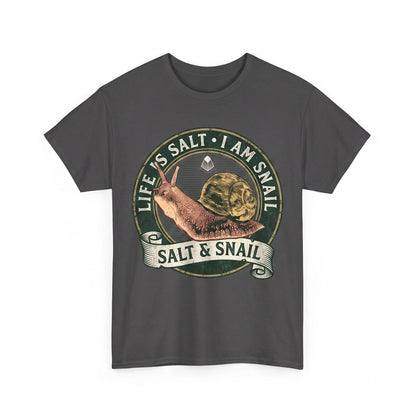 Life Is Salt I Am Snail Graphic Humor Retro Aesthetic Apparel Unisex TShirt