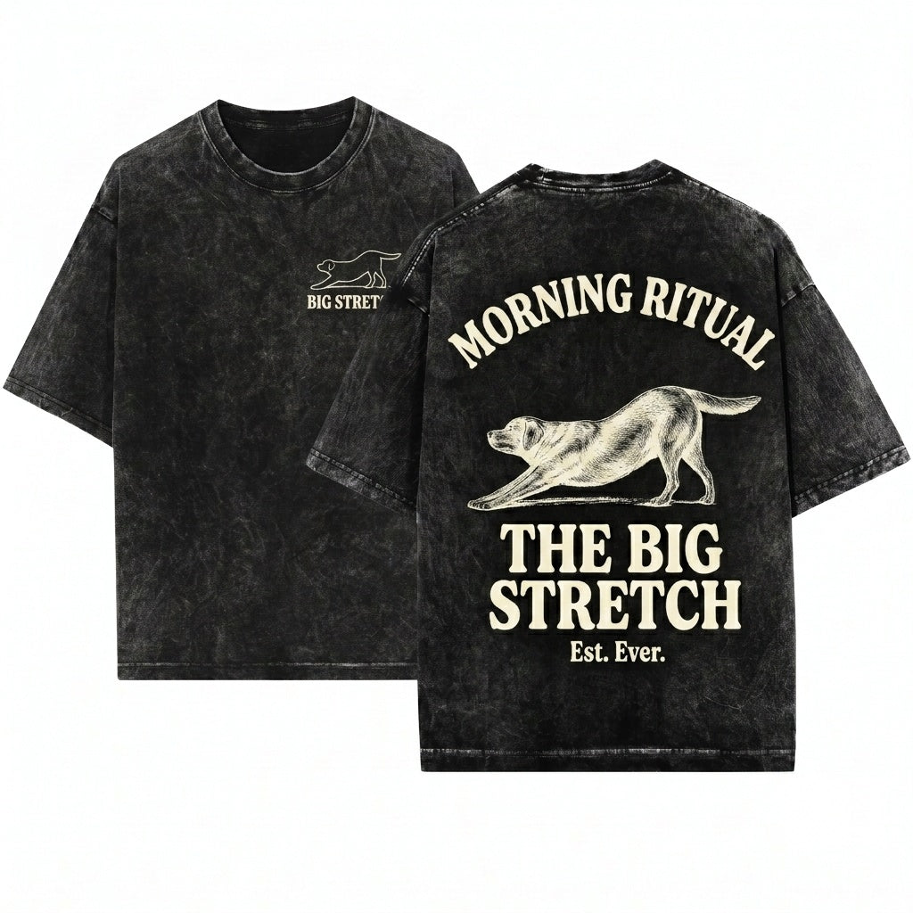 Funny Vintage Big Stretch Chocolate Labrador Retriever Dog Lover Gift Unisex Wash T-Shirt