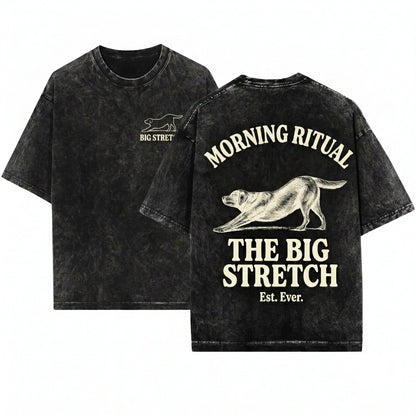 Funny Vintage Big Stretch Chocolate Labrador Retriever Dog Lover Gift Unisex Wash T-Shirt