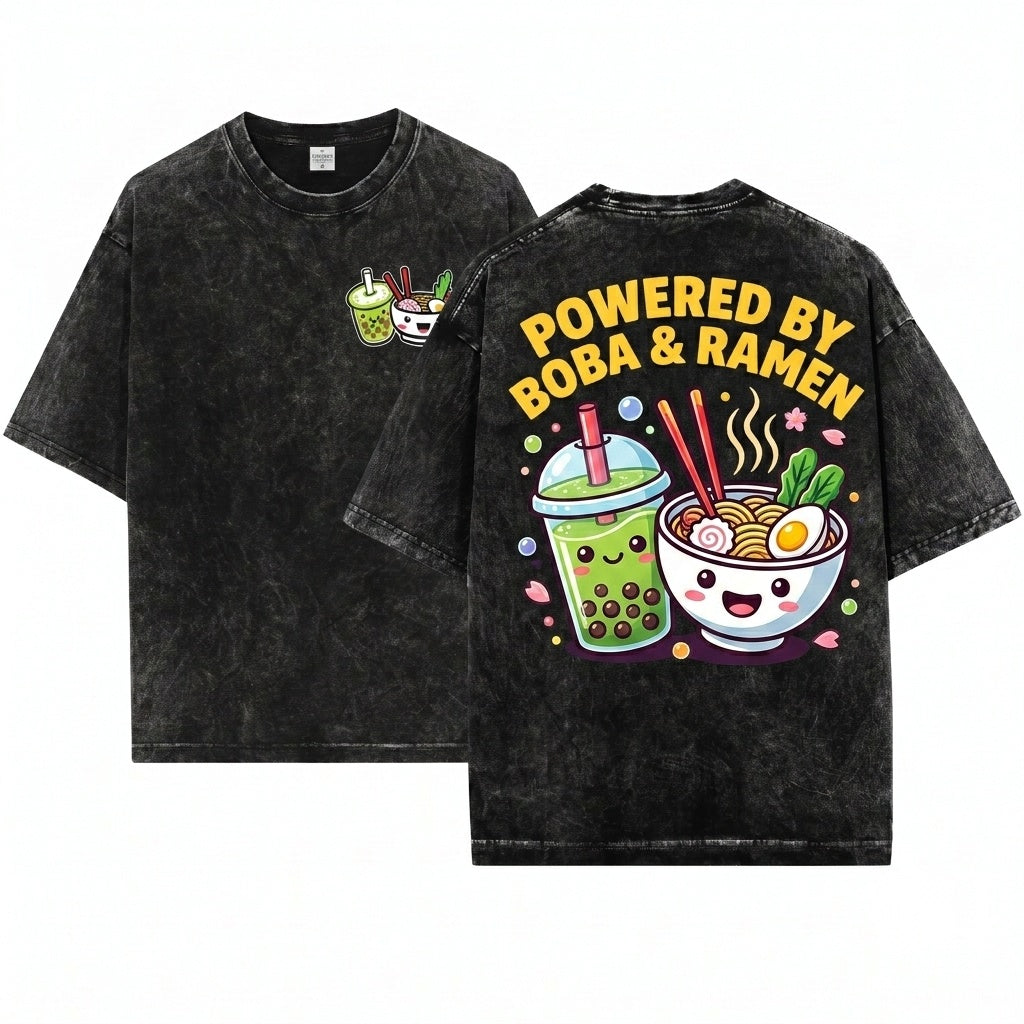 Cute Kawaii Boba Drink Lover Japanese Ramen Noodles Taiwanese Bobas Gift Cool Bes-teas Unisex Wash T-Shirt
