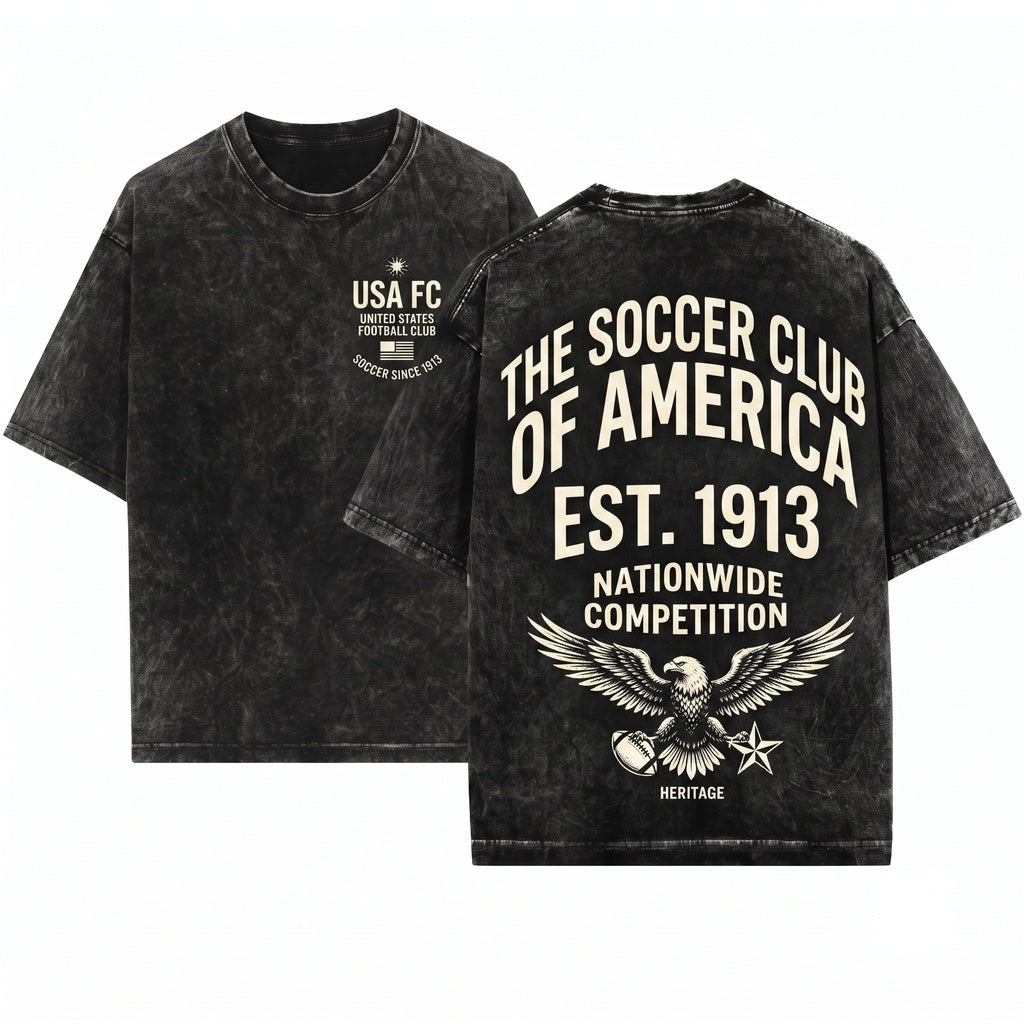 Vintage American Soccer National Team World Tournament Graphic Unisex Wash T-Shirt