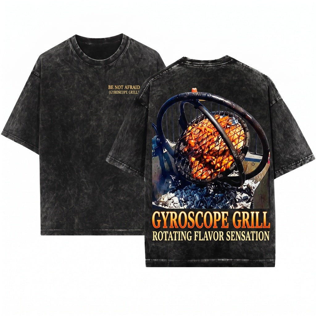 Biblically Accurate Angel Gyroscope Grill Meme Graphic Vintage Funny Ophanim Novelty Unisex Wash T-Shirt
