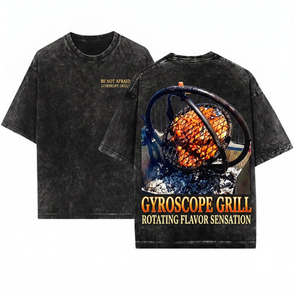Biblically Accurate Angel Gyroscope Grill Meme Graphic Vintage Funny Ophanim Novelty Unisex Wash T-Shirt
