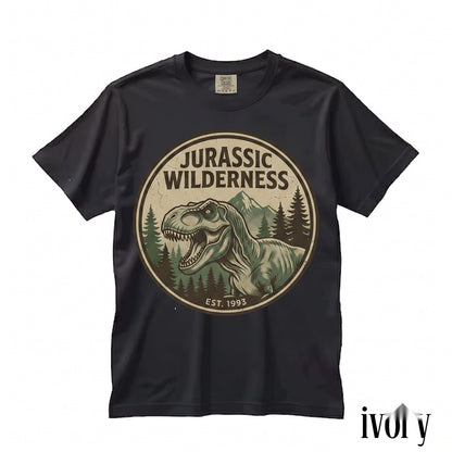 Vintage T-Rex Dinosaur Prehistoric Mountain Forest Nature Rugged Graphic Gift Unisex TShirt