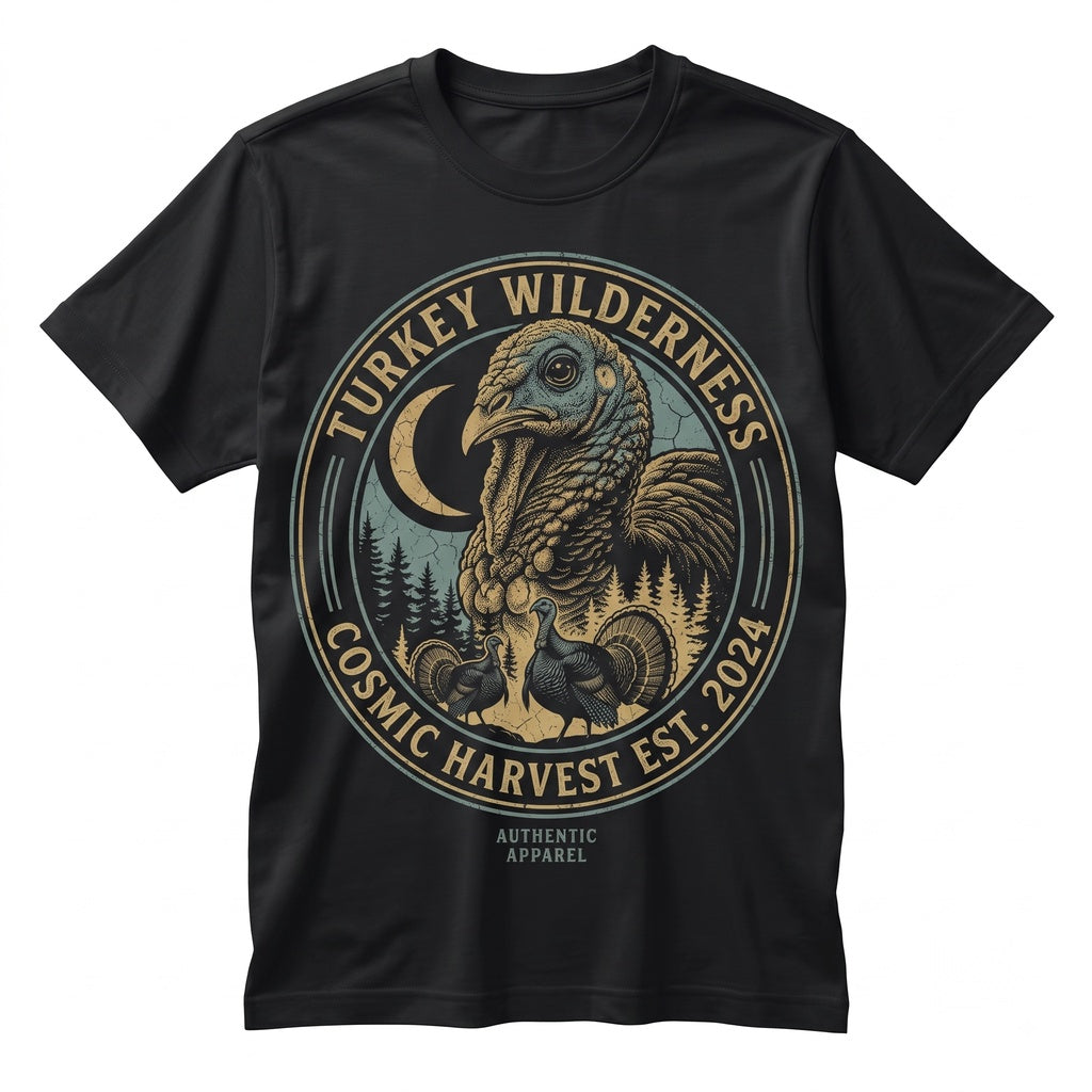 Vintage 90s Howling Turkey Full Moon Graphic Thanksgiving Animal Unisex TShirt