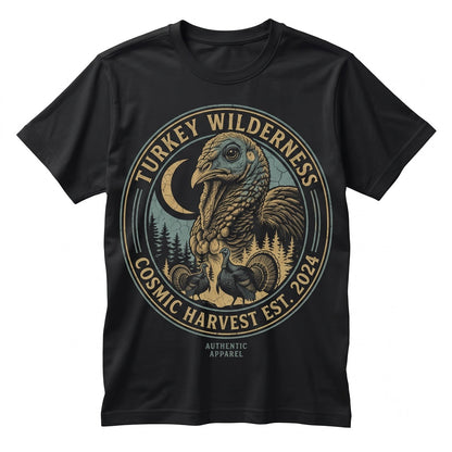 Vintage 90s Howling Turkey Full Moon Graphic Thanksgiving Animal Unisex TShirt