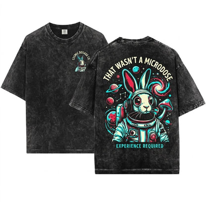 That Wasn't A Microdose Acid Tripping LSD Shrooms Raver Magic Mushrooms Animals Getting High Gift Unisex Wash T-Shirt
