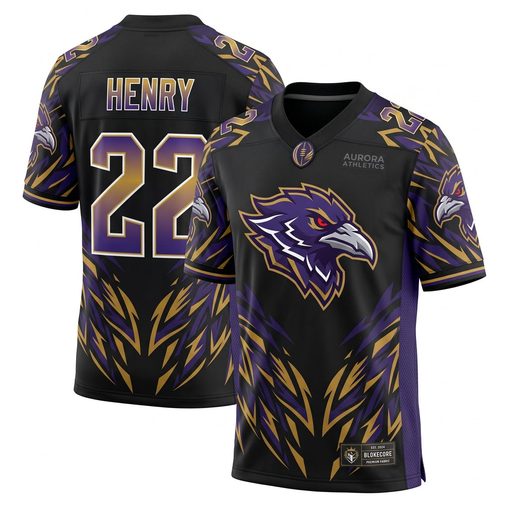Unisex Game Day Athletic Football Fan Jersey - Lightweight Breathable Stitched Mesh
