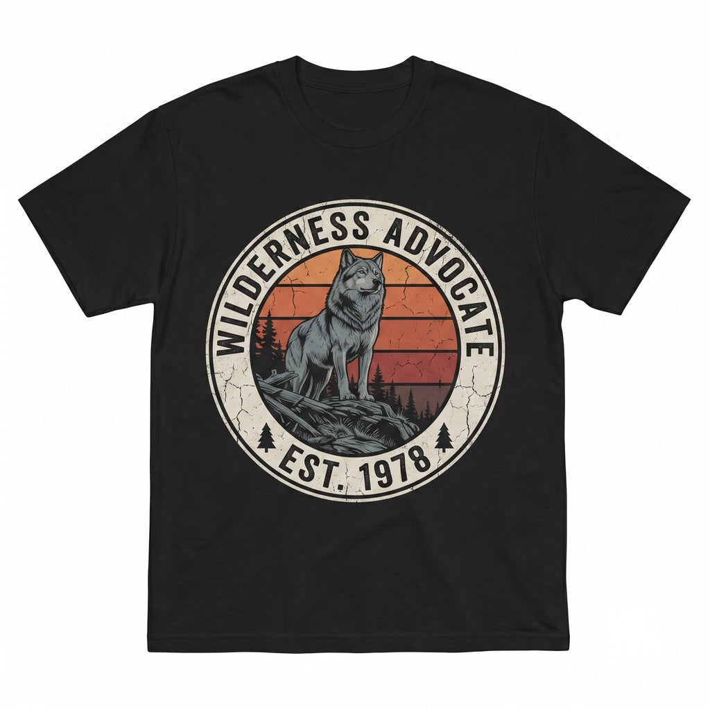 Vintage 90s Wolf Graphic Retro Forest Wildlife Animal Nature Hunter Dad Gift Unisex TShirt