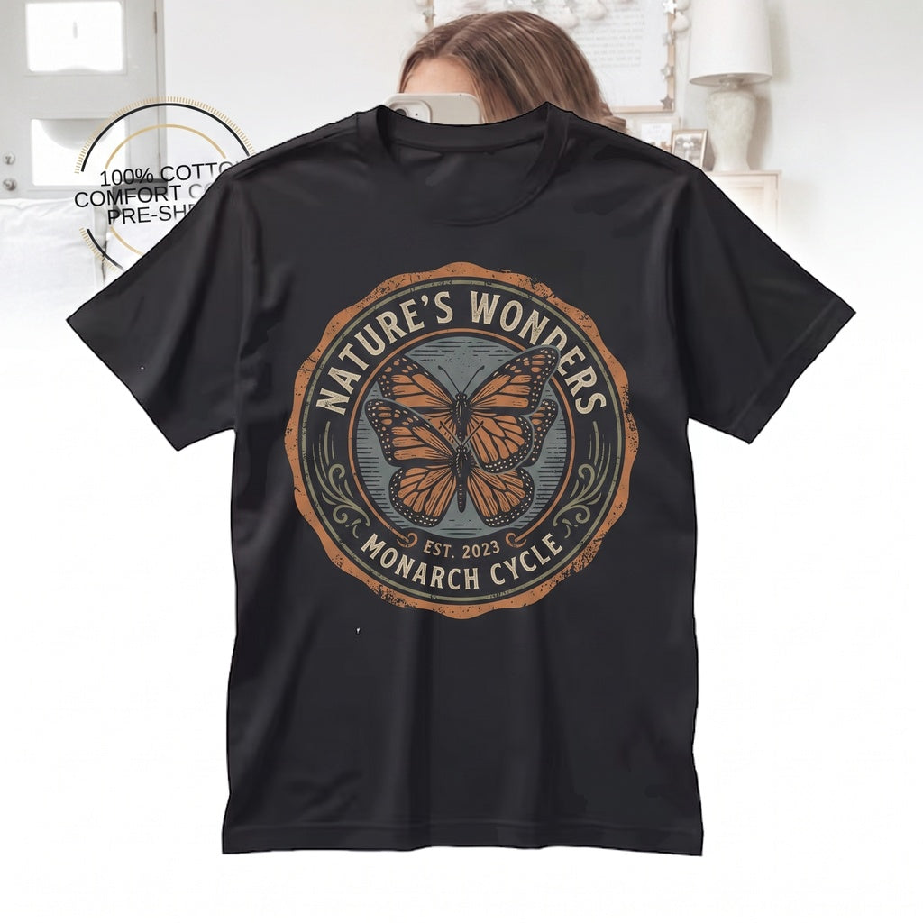 Embroidered Butterfly Minimalist Retro Top Unisex TShirt