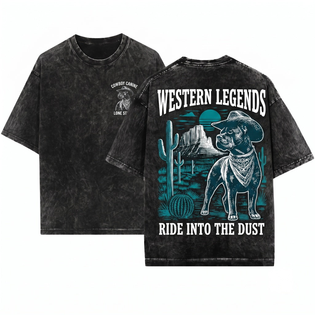 Western Cane Corso Desert Cowboy Country Mom Dad Wild West Unisex Wash T-Shirt