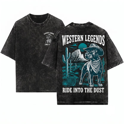 Western Cane Corso Desert Cowboy Country Mom Dad Wild West Unisex Wash T-Shirt