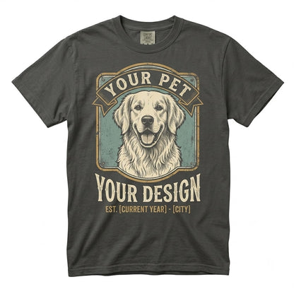 Custom Pet Photo Graphic Top - Dog & Cat Animal Lovers Gift Made in USA Unisex TShirt