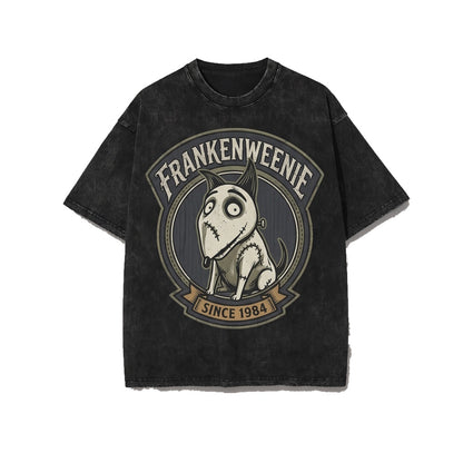Oversized Frankenweenie Sparky Dog Spooky Theme Park Not So Scary Party Graphic Vintage Halloween Unisex TShirt