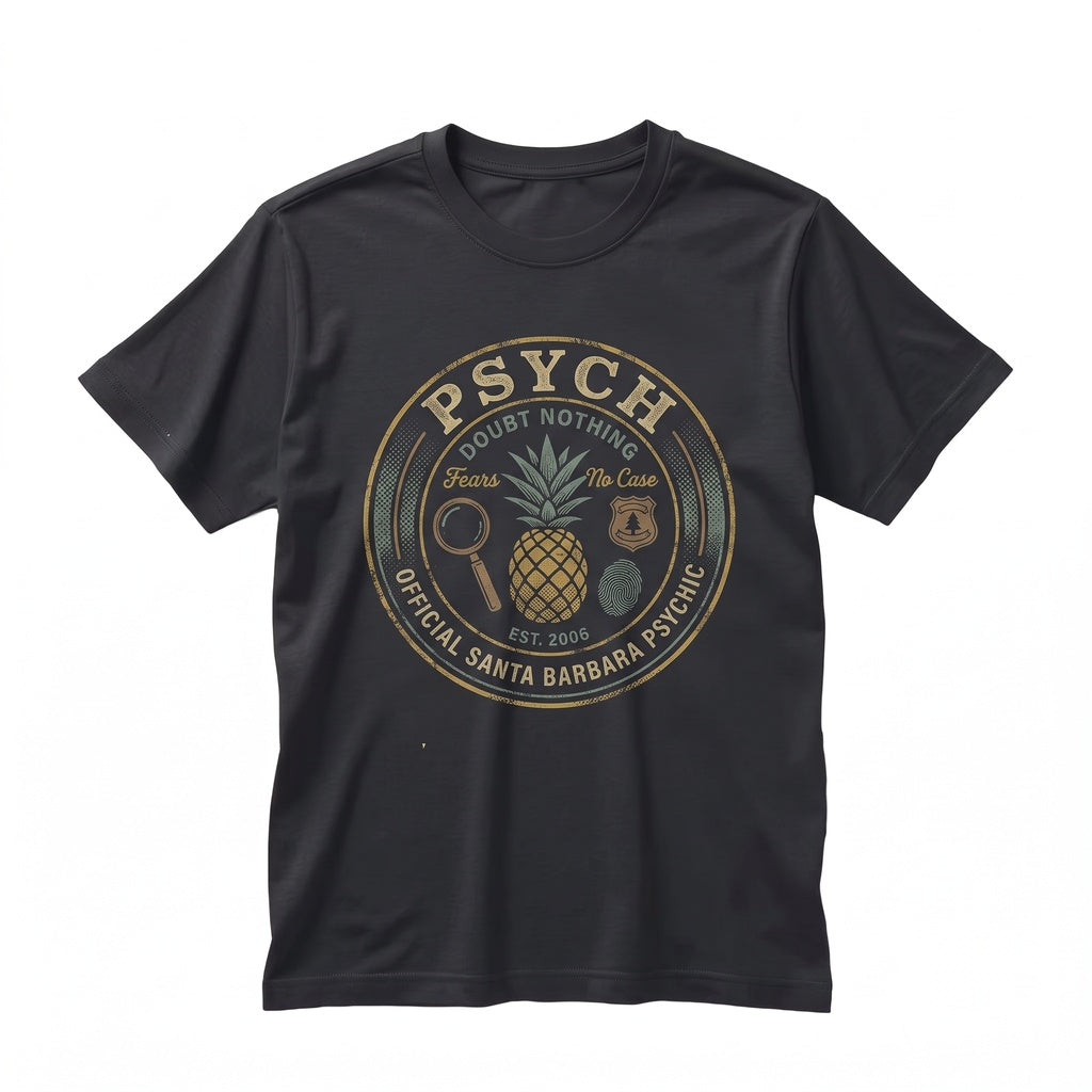 Psych Television Comedy Detective Duo Shawn Gus Retro 2000s Pop Culture Graphic Cotton Unisex TShirt