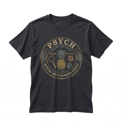 Psych Television Comedy Detective Duo Shawn Gus Retro 2000s Pop Culture Graphic Cotton Unisex TShirt