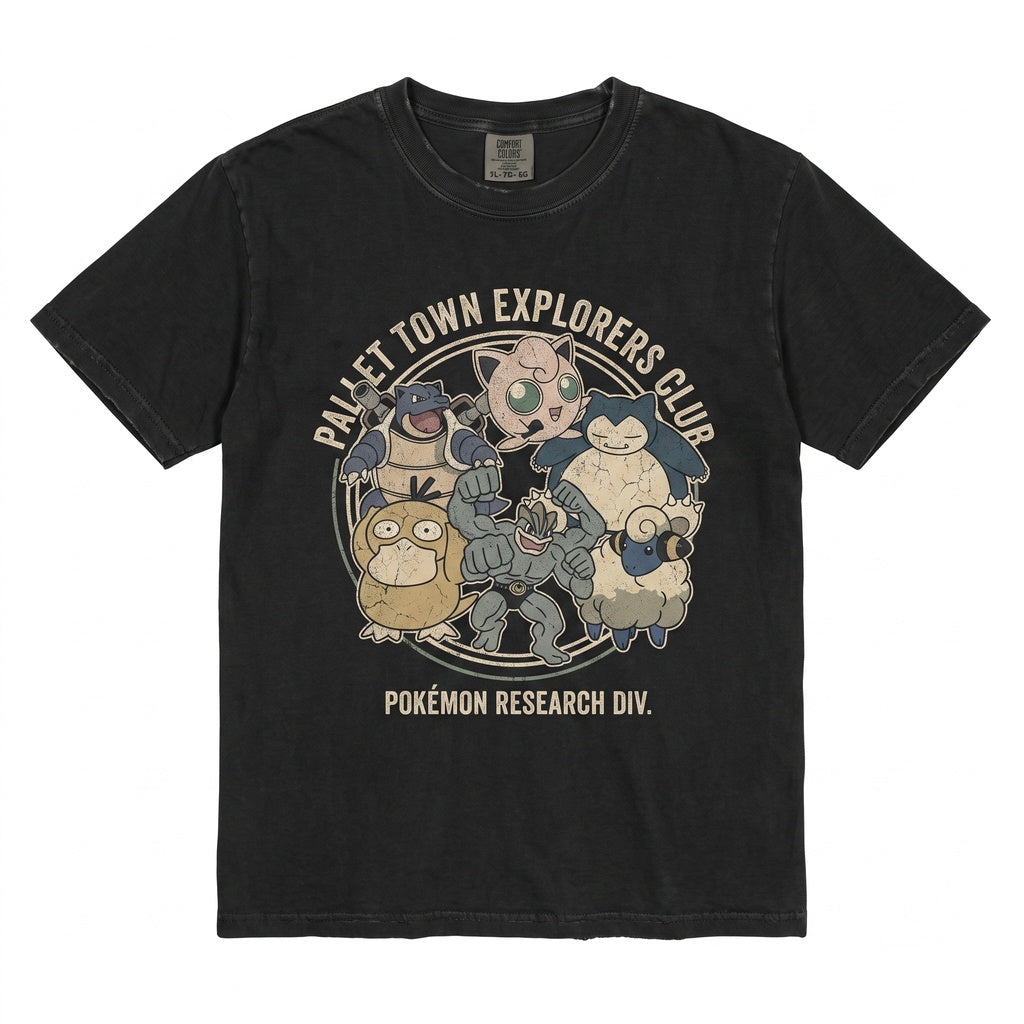 Cute Pocket Monster Graphic Colorful Retro Video Game Ball Printed Apparel Fan Gift Unisex TShirt