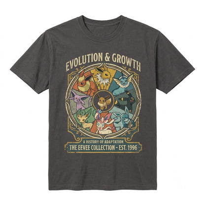 Eevee Evolutions Graphic Top, Cute Anime Monster Gamer Apparel, Nostalgic Japanese Video Game Fan Gift, Unisex TShirt