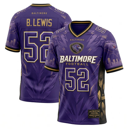 Unisex Athletic Game Day Football Fan Jersey - Lightweight Breathable Stitched Mesh