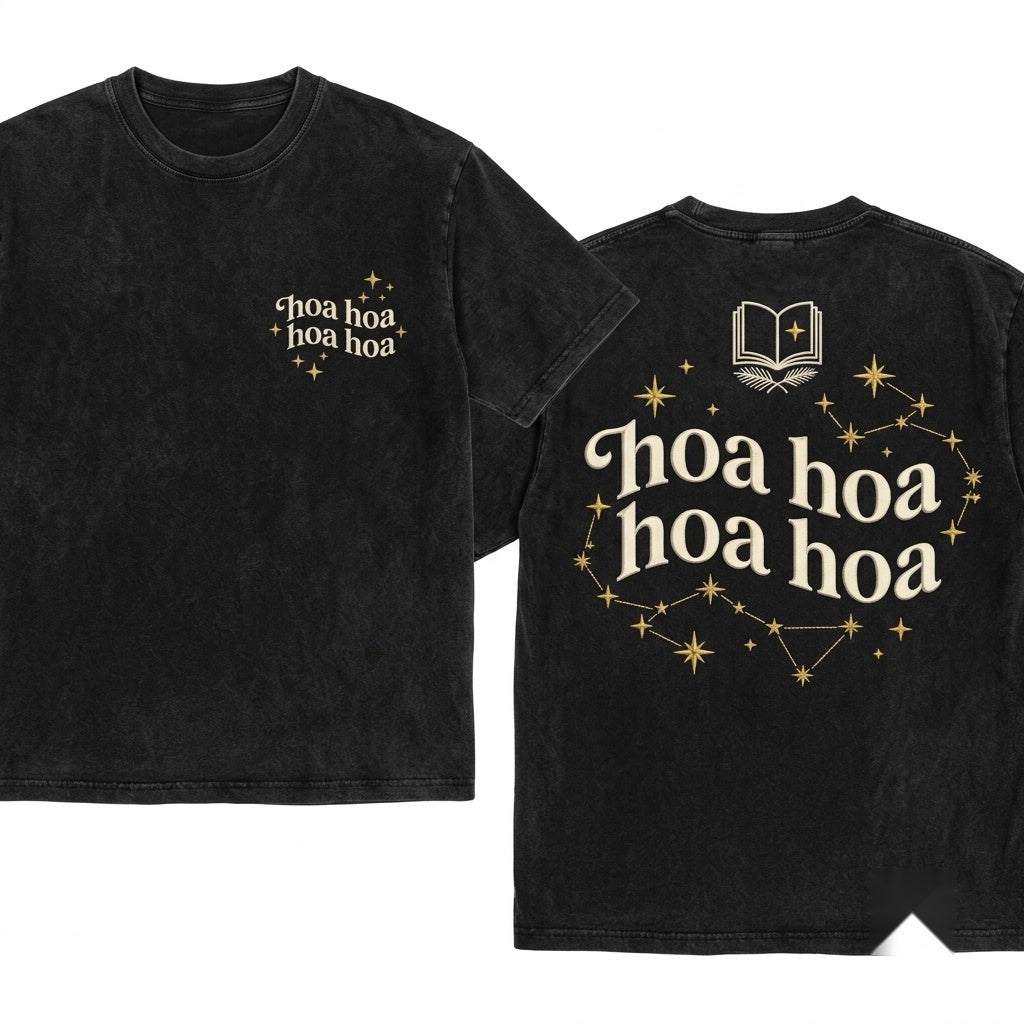 HOA HOA HOA meme embroidered Twilight movie catchphrase quote graphic Unisex Wash T-Shirt