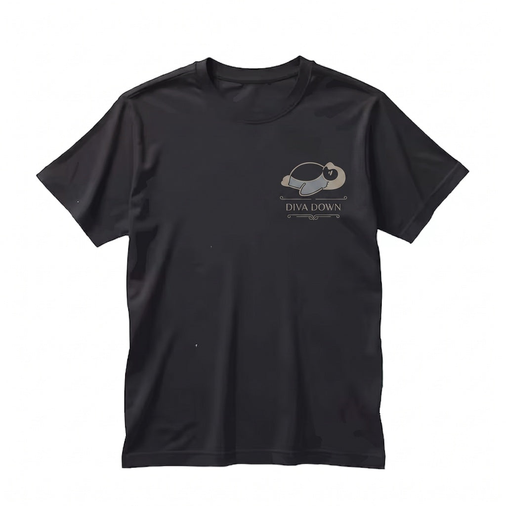 Diva Down Penguin Embroidered Funny Graphic Unisex TShirt