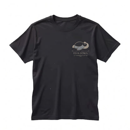 Diva Down Penguin Embroidered Funny Graphic Unisex TShirt