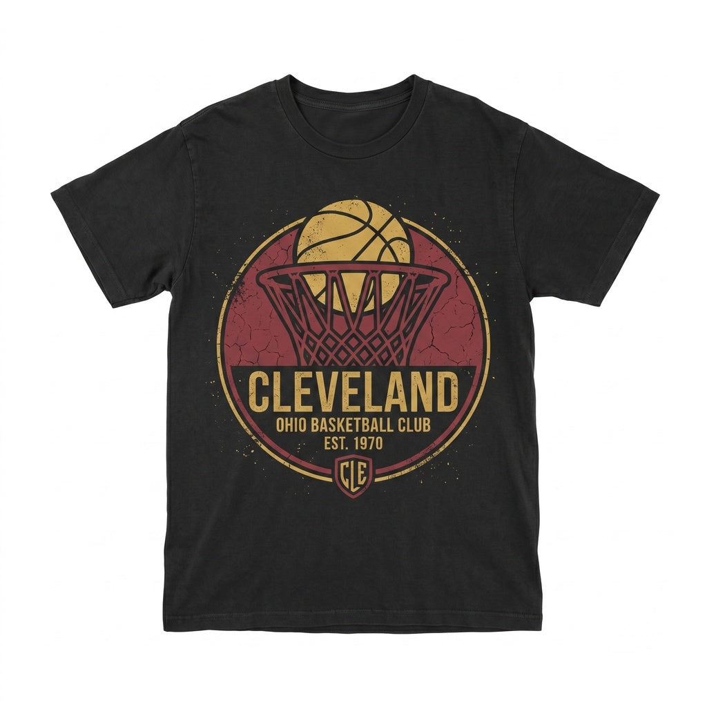 Vintage Cleveland Basketball Retro Game Day Sports Graphic Apparel Unisex TShirt