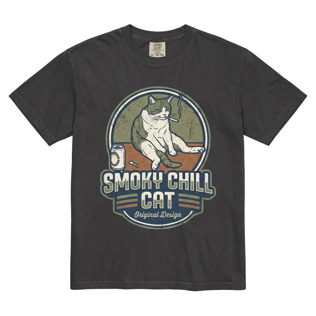 Funny Smoking Cigarette Cat Meme Cool Gen Z Joke Stupid Brainrot Kitty Lover Gift Unisex TShirt