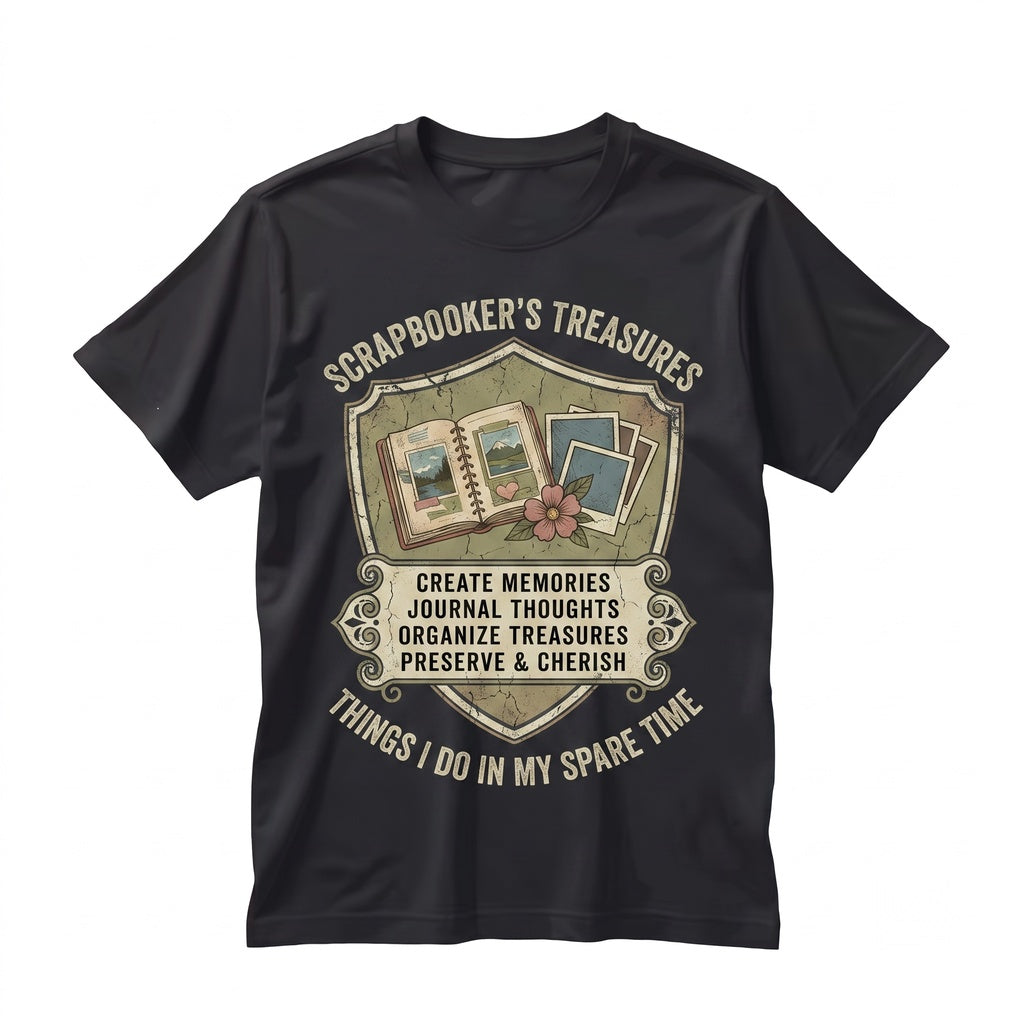 Things I Do In My Spare Time Scrapbooking Memory Keeper Cozy Crafter Journaling Graphic Gift Unisex TShirt